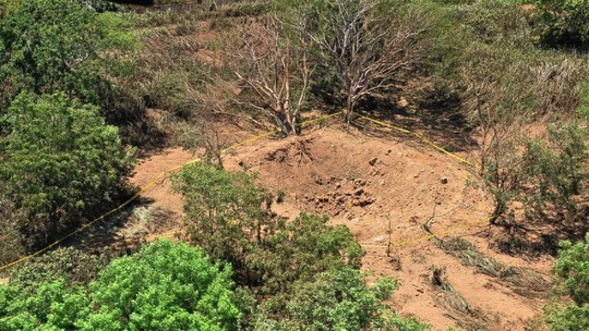 Khu vực hố được cho là do thiên thạch tạo ra ở gần sân bay Managua
