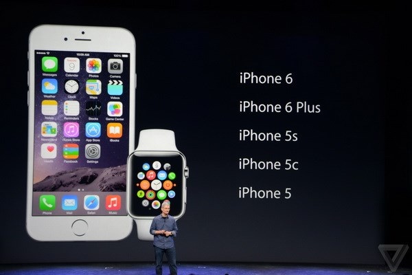  Apple Watch sẽ chỉ tương tác với iPhone 6, iPhone 6 Plus, iPhone 5, iPhone 5C và iPhone 5S
