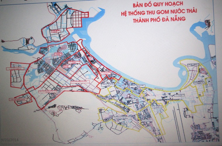 Bản đồ quy hoạch hệ thống thu gom nước thải tại Đà Nẵng
