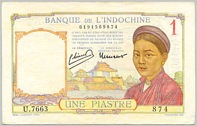 Tiền này được lưu hành chung ở 3 nước Việt Nam - Lào - Campuchia.