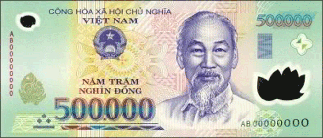 Tờ  500.000 đồng có giá trị cao nhất trong hệ thống tiền tệ Việt Nam .