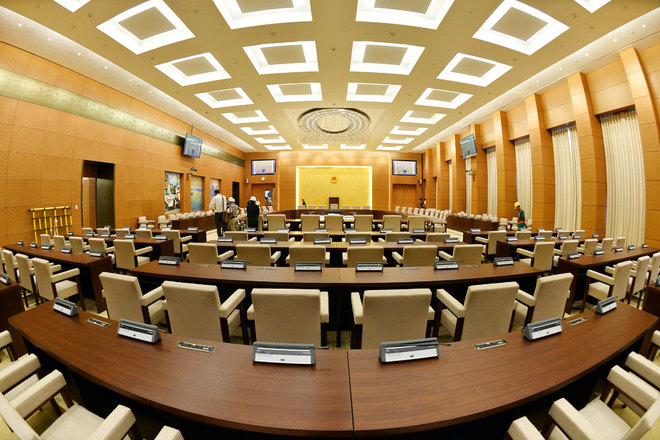 Phòng họp này sẽ được sử dụng trong phiên họp tháng 10 tới của Ủy ban Thường vụ Quốc hội.