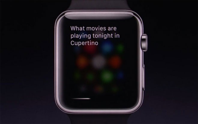 Trợ lý ảo Siri có sẵn trong Apple Watch.