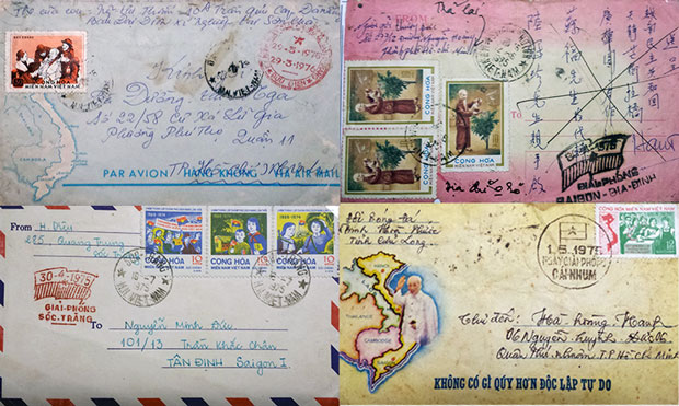 Bộ sưu tập tem thư thời điểm 30-4-1975 của nhà sưu tập Gérard Chapuis. 