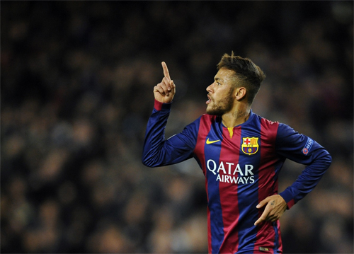 Neymar đang tiến dần đến đẳng cấp của Messi và Ronaldo. Ảnh: Reuters