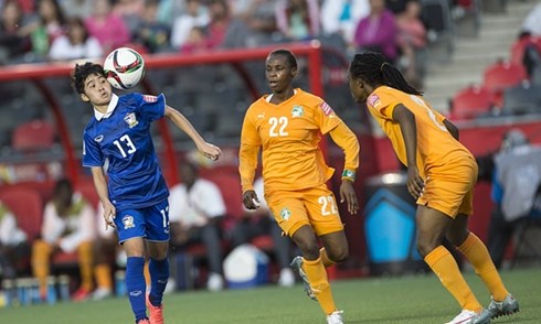 ĐT nữ Thái Lan (áo xanh) dự giải với đội hình vừa đá World Cup (Ảnh: Getty)