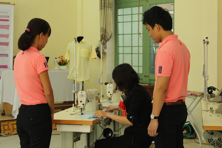 Một phần thi nghề tại Hội giảng giáo viên nghề toàn quốc ở Đà Nẵng năm 2015