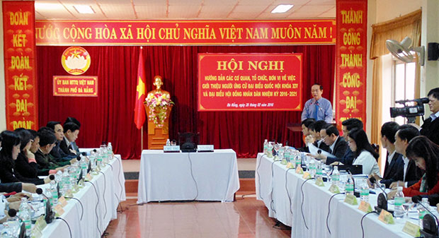 Ban Thường trực Ủy ban MTTQ Việt Nam thành phố tổ chức hội nghị hướng dẫn giới thiệu người ứng cử đại biểu Quốc hội khóa XIV và đại biểu HĐND thành phố nhiệm kỳ 2016-2021.