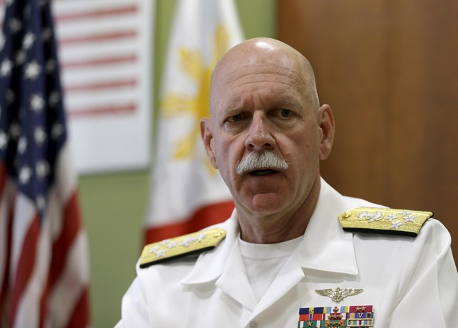 Đô đốc Scott H. Swift chia sẻ cam kết về một trật tự quốc tế dựa trên các quy tắc, về an ninh hàng hải và ổn định theo cách có lợi cho sự thịnh vượng đang gia tăng ở tất cả các quốc gia trong khu vực. (Ảnh: news.yahoo.com)