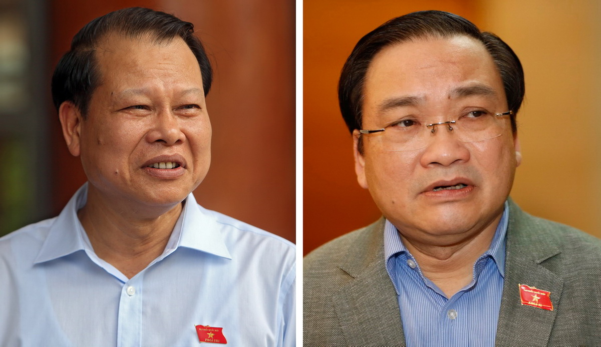 Hai Phó thủ tướng là ông Vũ Văn Ninh và ông Hoàng Trung Hải. Ảnh: Tuổi trẻ