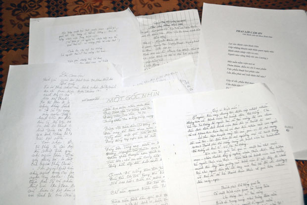 Một số lá thư bệnh nhân gửi đến Bệnh viện đa khoa Bình Dân Đà Nẵng. 