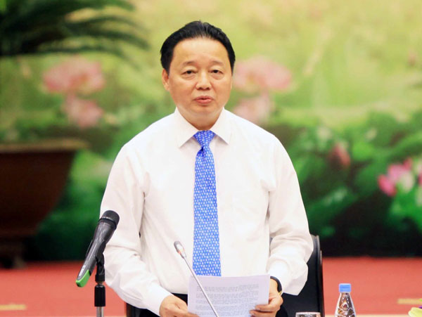 Bộ trưởng Trần Hồng Hà phát biểu tại hội nghị. Ảnh: TTXVN