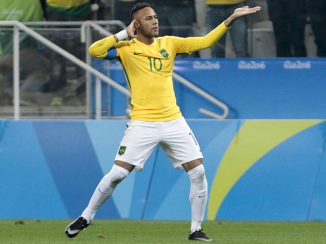 Neymar góp công đưa U23 Brazil vào bán kết. (Nguồn: AP)