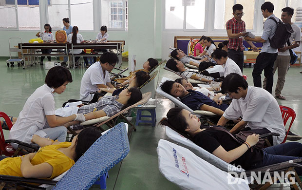 Đà Nẵng là một trong những địa phương có tỷ lệ người hiến máu nhân đạo cao.