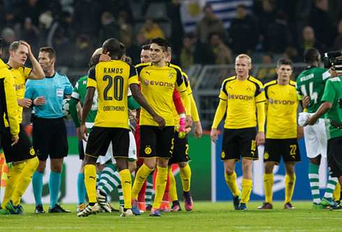 Các cầu thủ Dortmund giành vé vượt qua vòng bảng sớm 2 lượt đấu. (Ảnh: Getty).