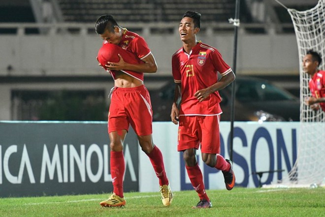 Đội tuyển Myanmar đã giành vé vào bán kết AFF Cup 2016. (Nguồn: Affsuzukicup)