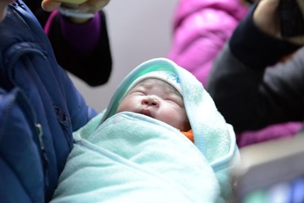 Cháu bé đầu tiên ra đời bằng phương pháp mang thai hộ tại Việt Nam (ảnh TL)