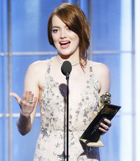 Emma Stone nhận giải Quả Cầu Vàng dành cho Nữ chính xuất sắc trong phim ca nhạc/hài