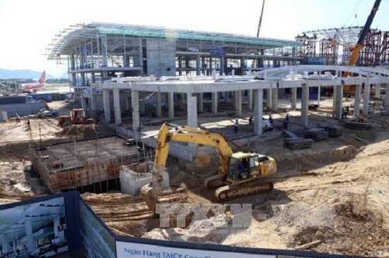Construction of a new terminal at the Da Nang International Airport. (Photo: VNA)