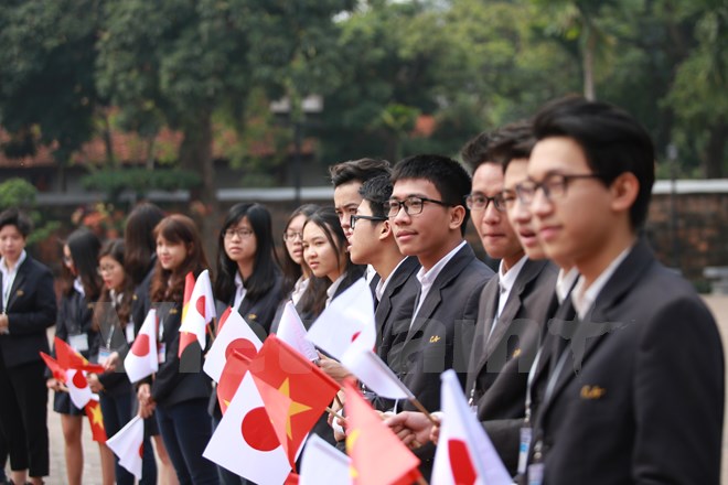 Tại Văn Miếu, Nhật hoàng và hoàng hậu sẽ gặp gỡ với các cựu sinh viên Việt Nam từg học tập lại Nhật Bản. (Ảnh: Minh Sơn/Vietnam+)