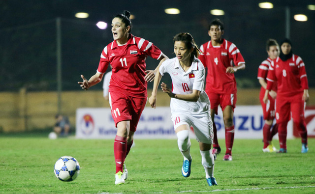 Đội tuyển nữ Việt Nam dễ dàng thắng đậm Syria