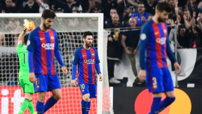  Messi (giữa) và Barcelona sẽ rất khó khăn trước một Juventus đầy kinh nghiệm, bản lĩnh trong trận lượt về.           Ảnh: UEFA