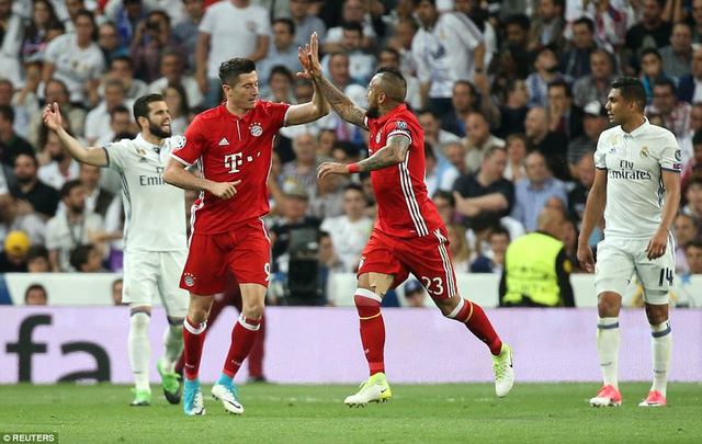 Bayern Munich đã thắng 2-1 sau 90 phút, nhưng họ đã thua Real Madrid 2-4 sau 120 phút