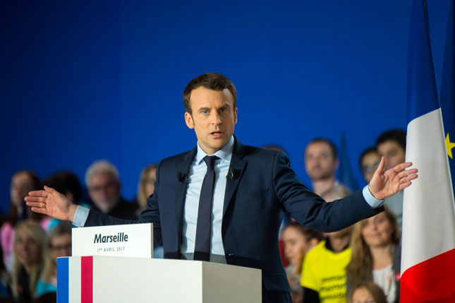 Ông Emmanuel Macron muốn trở thành tổng thống trẻ nhất nước Pháp.	                  Ảnh: AFP 