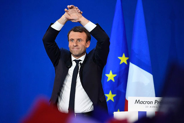 Ông Emmanuel Macron là gương mặt mới trên chính trường Pháp.		              Ảnh: AFP