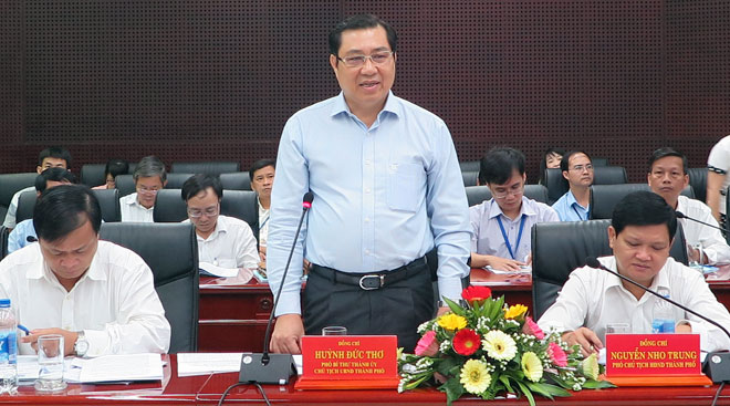 Chủ tịch UBND thành phố Huỳnh Đức Thơ phát biểu tại buổi làm việc