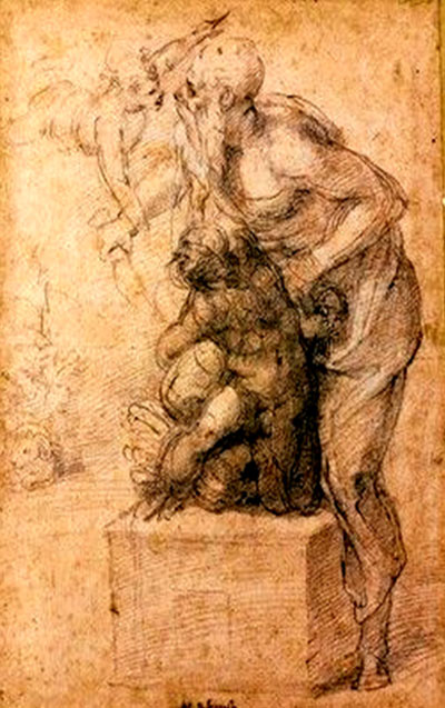 “Hiến tế Isaac”, một bức vẽ cùng chủ đề của Michelangelo.