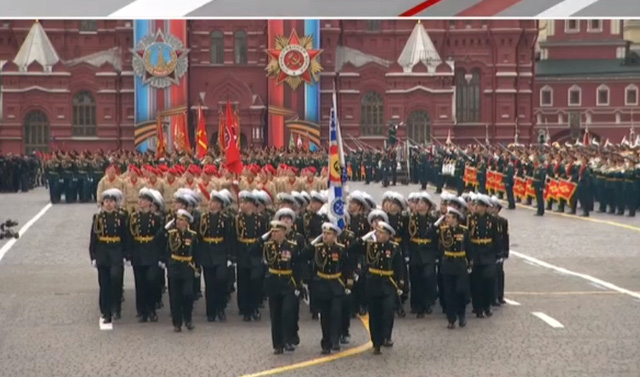 Các binh sĩ Nga trong cuộc duyệt binh
