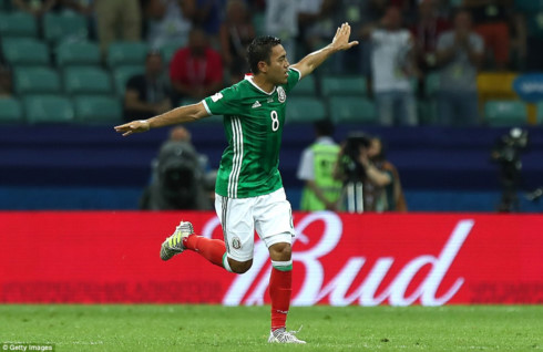 Marco Fabián ghi bàn thắng danh dự cho Mexico ở phút 89 (Ảnh: Gtty).