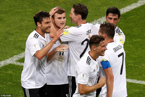 Đức giành chiến thắng thuyết phục trước Mexico (Ảnh: Reuters).
