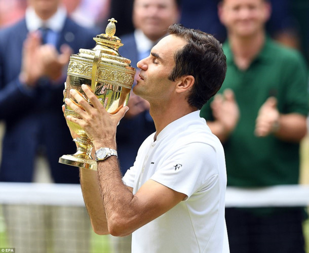 Roger Federer vô địch Wimbledon 2017 mà không thua một set nào trong suốt giải đấu.