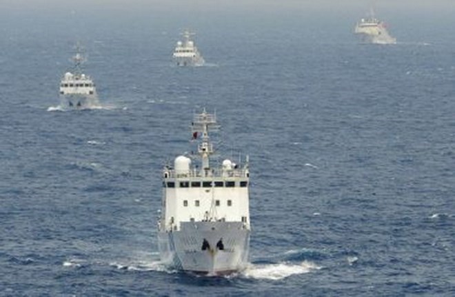 Tàu hải cảnh Trung Quốc đi vào vùng biển của Nhật Bản. (Nguồn: thediplomat.com)