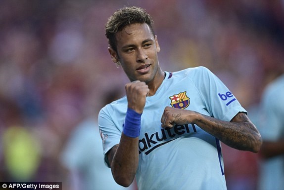Neymar mang chiến thắng về cho Barcelona. (Nguồn: AFp/Getty Images)