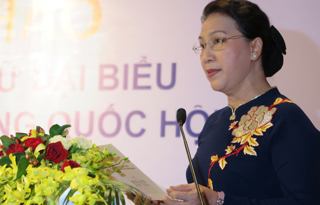 Chủ tịch QH Việt Nam Nguyễn Thị Kim Ngân phát biểu khai mạc Hội thảo
