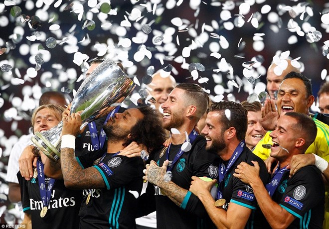 Real Madrid giành Siêu cúp châu Âu 2017. (Nguồn: Reuters)