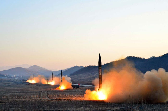 Một vụ thử tên lửa của CHDCND Triều Tiên trong những tháng gần đây. 				            Ảnh: AFP