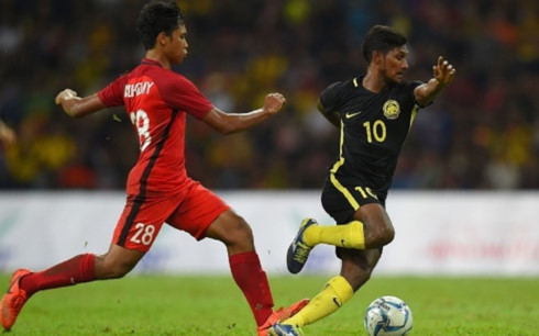 U22 Malaysia tạo nên cú sốc lớn nhất tại bảng A khi đánh bại U22 Myanmar với tỉ số 3-1. (Ảnh: Goal)