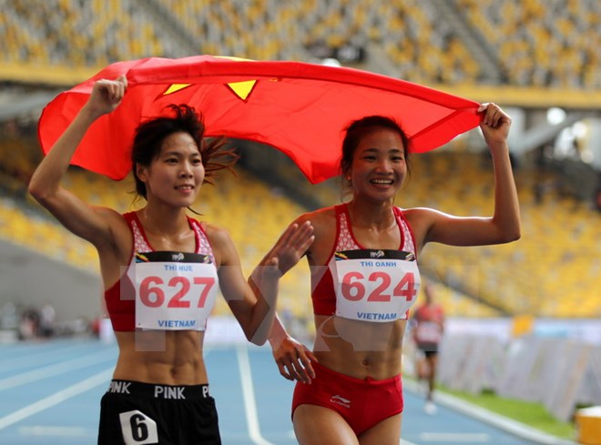 Điền kinh Việt Nam có được 17 huy chương vàng tại SEA Games 29. (Ảnh: Quốc Khánh/TTXVN)