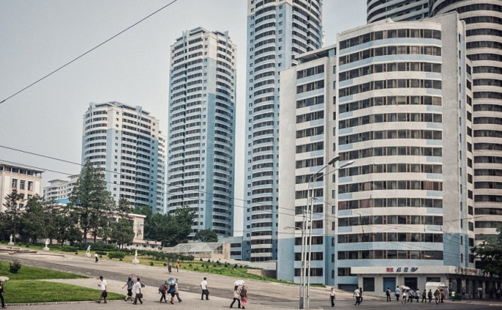Một khu vực có nhiều nhà cao tầng tại trung tâm thủ đô Bình Nhưỡng. Ảnh: KiwiReport