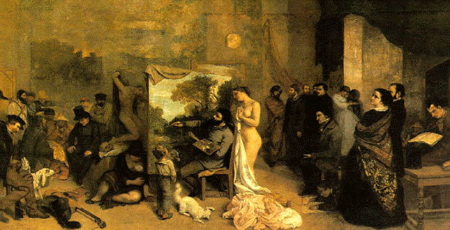 Xưởng vẽ-tranh sơn dầu của Gustave Courbet (1855).