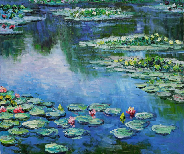 Hoa súng - tranh sơn dầu của Claude Monet.