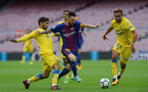 Messi có ngày thi đấu ấn tượng giúp Barca thắng 3-0 trước Las Palmas. (Ảnh: Getty)