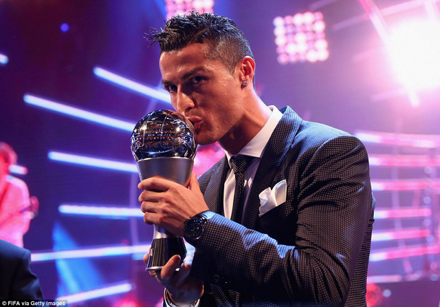 Cristiano Ronaldo giành số phiếu vượt trội (43,16%), hơn hẳn hai đối thủ là Lionel Messi (19,25%), Neymar (6,97%).