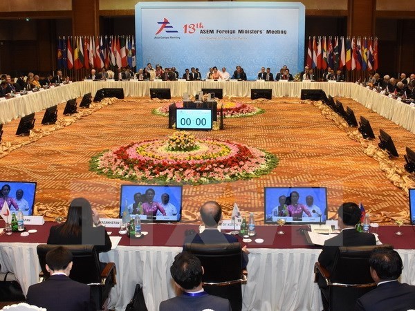 The 13th ASEM Foreign Ministers’ Meeting opened in Myanmar’s capital city of Nay Pyi Taw on November 20. (Source: VNA)