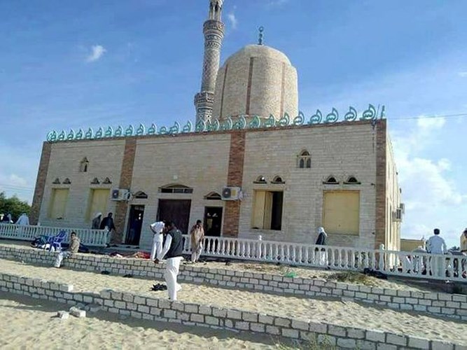 Nhà thờ al-Rawdah ở thành phố El Arish, nơi xảy ra vụ việc. Ảnh: REX/Shutterstock.