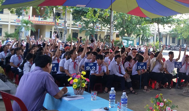 Nói chuyện chuyên đề cho học sinh Trường THCS Nguyễn Văn Cừ.